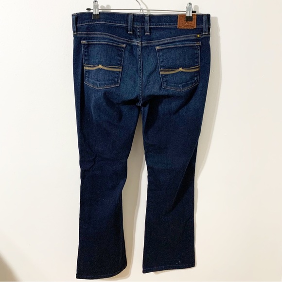 Lucky Brand Dark Wash Charlie Baby Boot Denim Jeans Five Pocket Styling Mid Rise - Picture 4 of 15